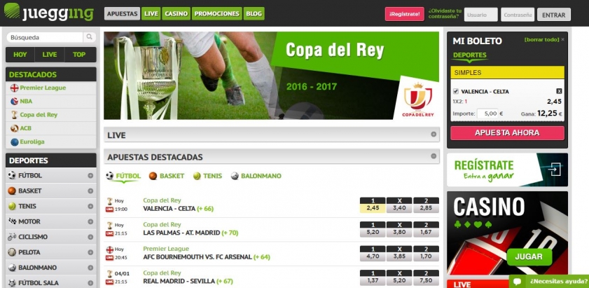 Casas de apuestas Juegging