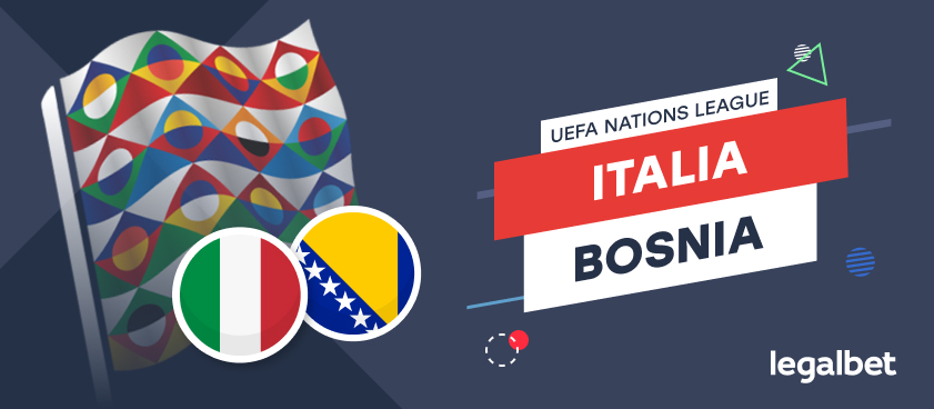 Previa, análisis y apuestas Italia - Bosnia, UEFA Nations League 2020