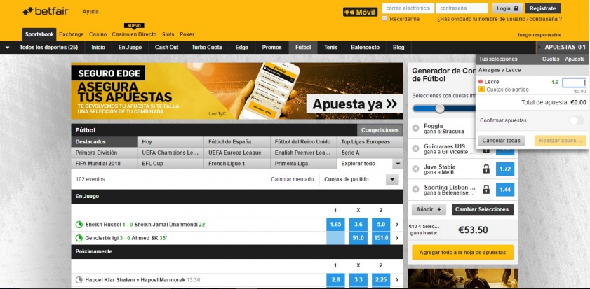 Casas de apuestas Betfair