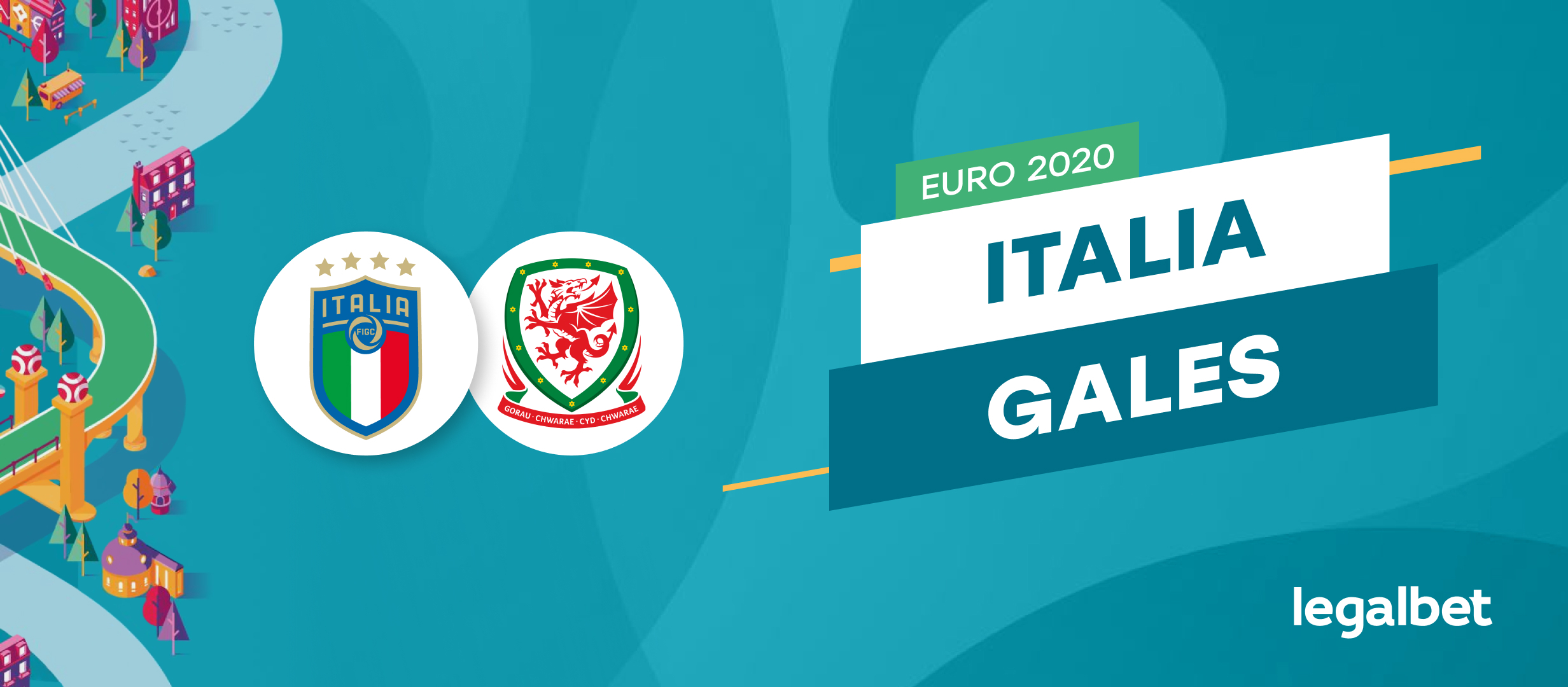 Apuestas y cuotas Italia - Gales, Euro 2020
