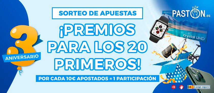Promociones Pastón tercer aniversario: 6.000€ en premios, nuevo bono por depósitos...